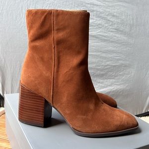 Vionic Womens Harper Brown Suede Waterproof Mid-Calf Boots Shoes NWT